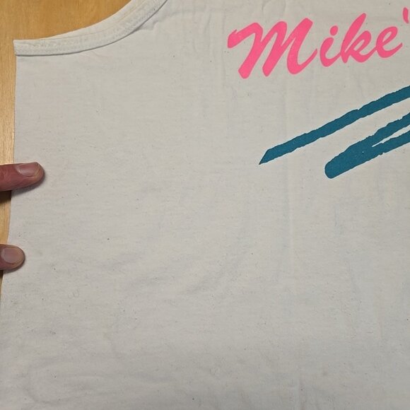 VTG Mike's Bar Single Stitch Tank Top Adult Size XL Neon Fruit of the Loom - Picture 10 of 11